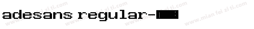 adesans regular字体转换